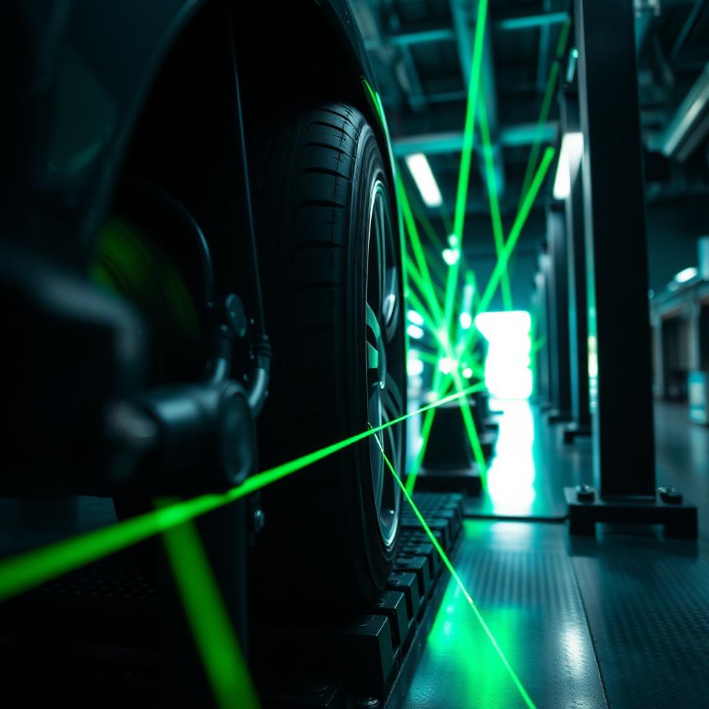 Alinhamento a laser em oficina
